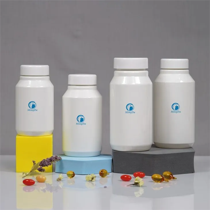 White Bottle With Oblique Shoulder